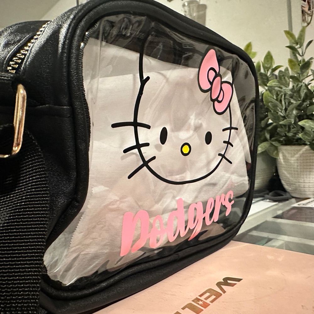 Hello Kitty Black and Pink Crossbody Bag with Playful Design